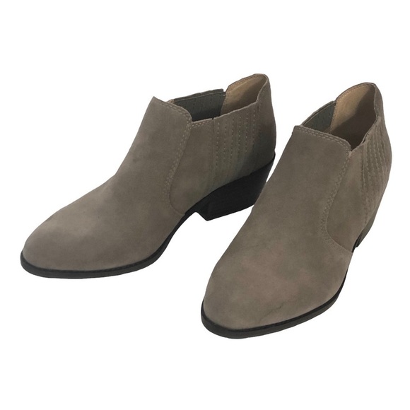 Lucky Brand Taupe Leather Folley Ankle Booties size 9M - Picture 3 of 11